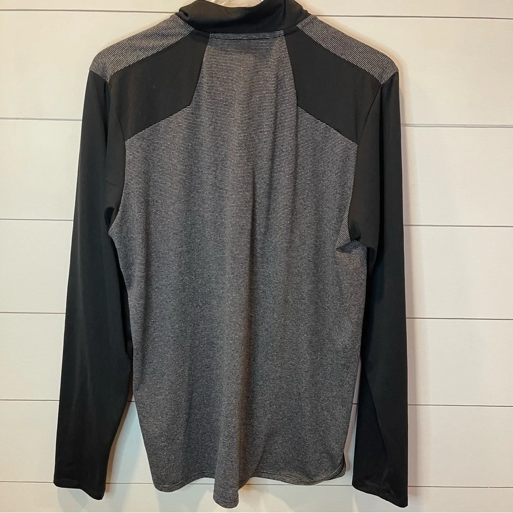 The North Face Black & Gray Quarter-Zip Pullover Mens Size Large